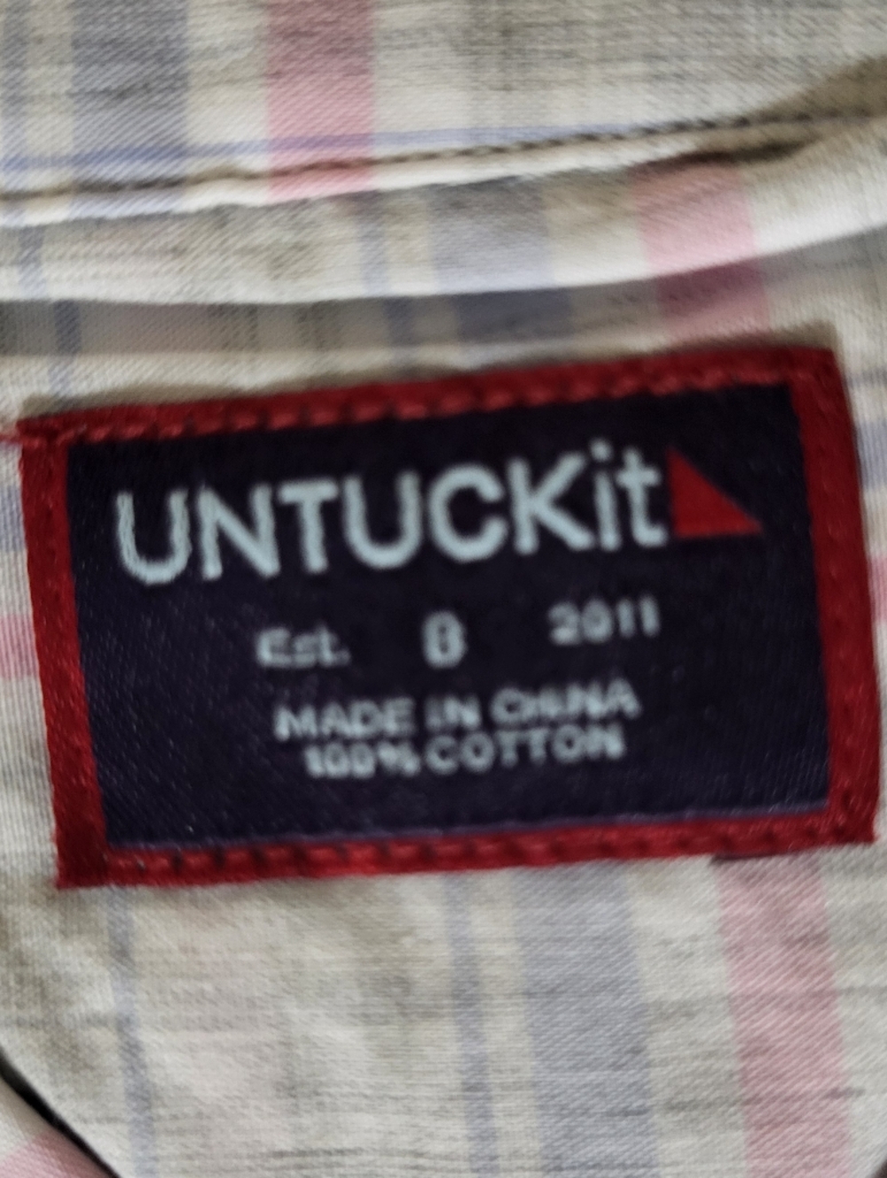 UNTUCKit NWT Sz 0 2 4 8 14 100% Cotton Lightweight Pastel Plaid Button-Up Shirt - Picture 10 of 15